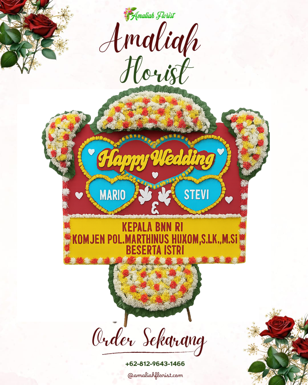 Papan Bunga Pernikahan Sumowono